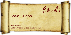 Cseri Léna névjegykártya
